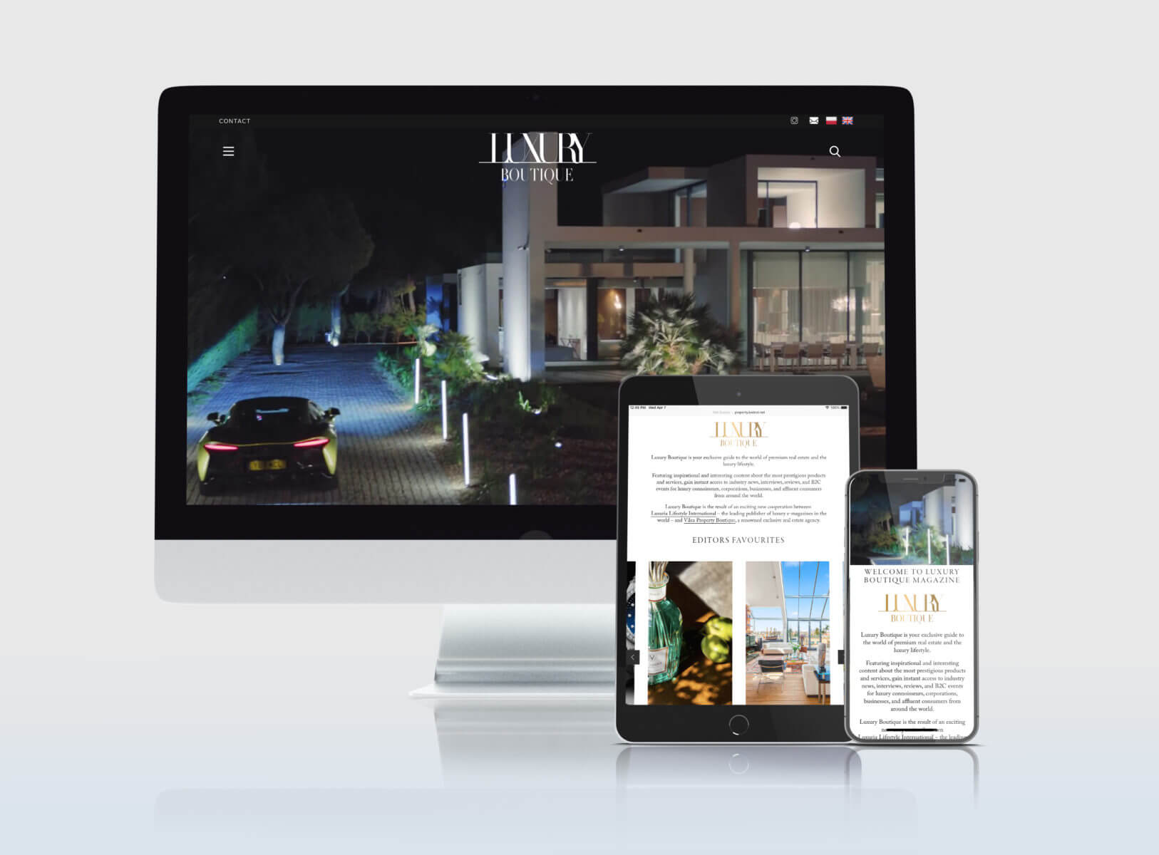 LUXURIA DESIGN CREATES THE NEW LUXURY BOUTIQUE WEBSITE AND E-MAGAZINE FOR LEADING POLISH REAL ESTATE BRAND