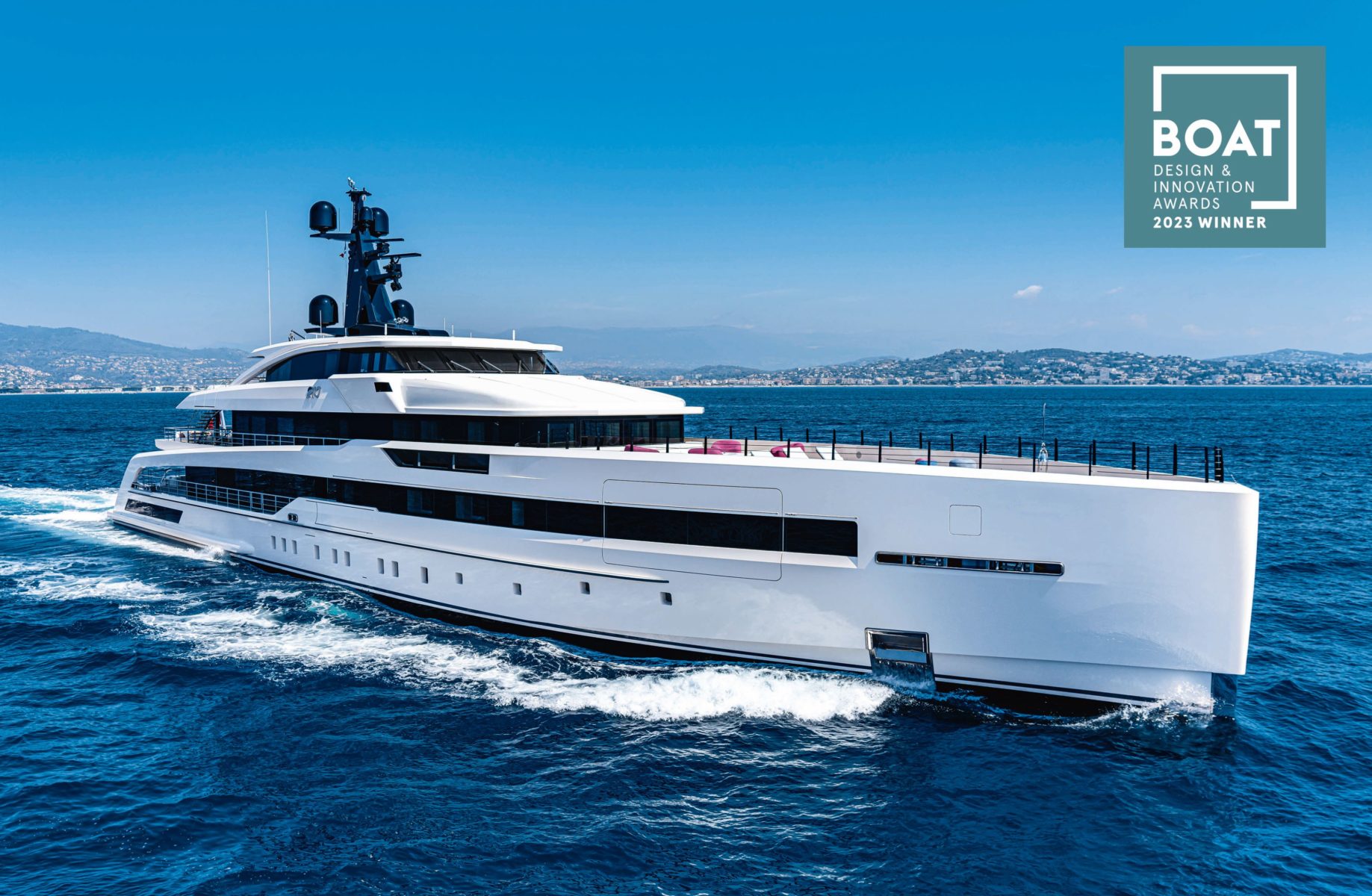 Celebrate with CRN M/Y RIO for Winning at the 03 Boat International Design & Innovation Awards!
